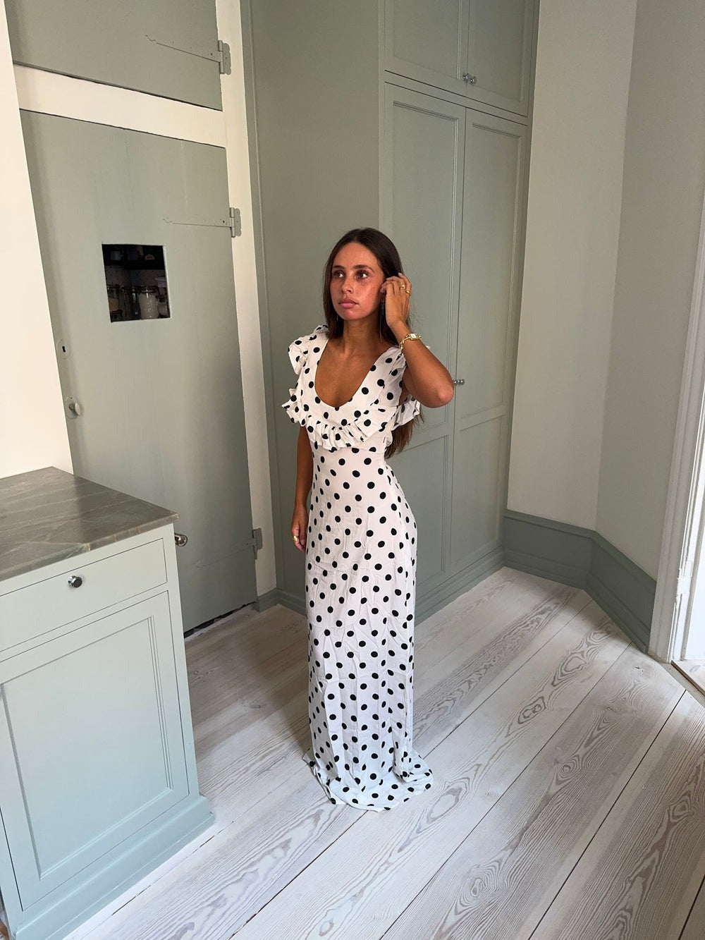 LUNA POLKA DOT MAXI DRESS