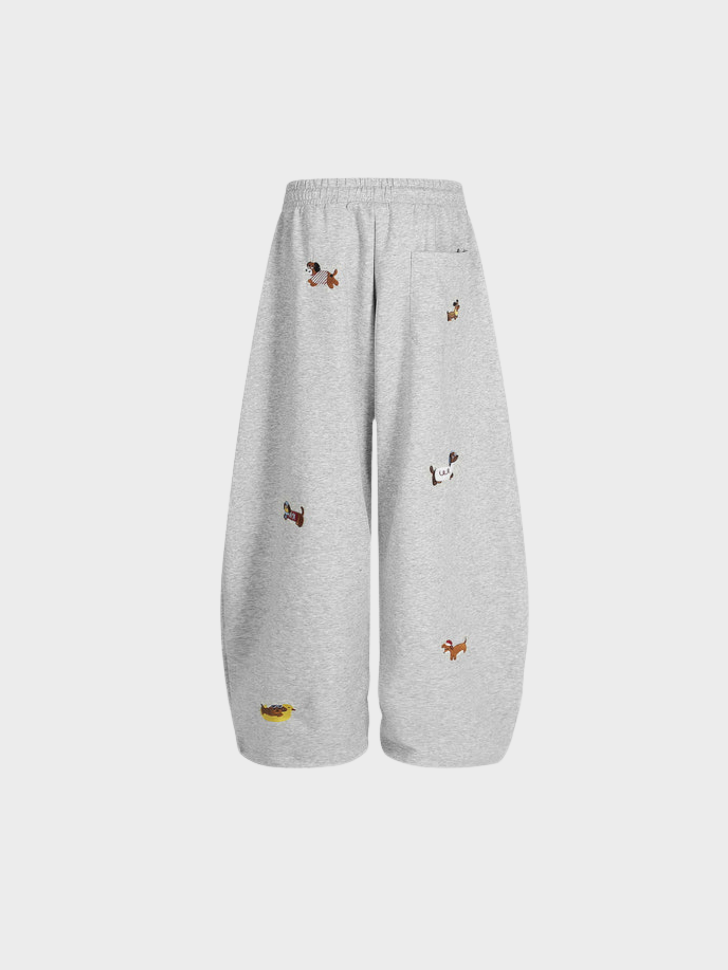 Embroidered Pup Barrel Sweatpants