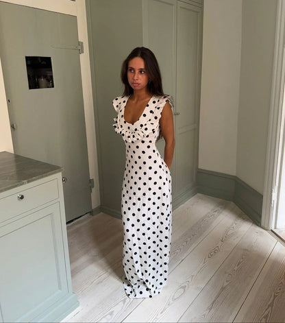 LUNA POLKA DOT MAXI DRESS