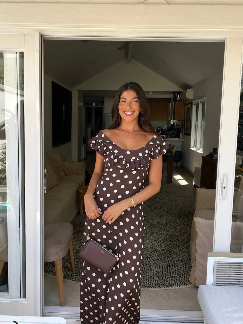 LUNA POLKA DOT MAXI DRESS