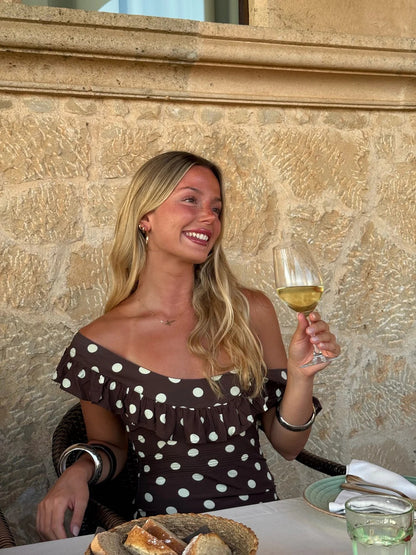 LUNA POLKA DOT MAXI DRESS