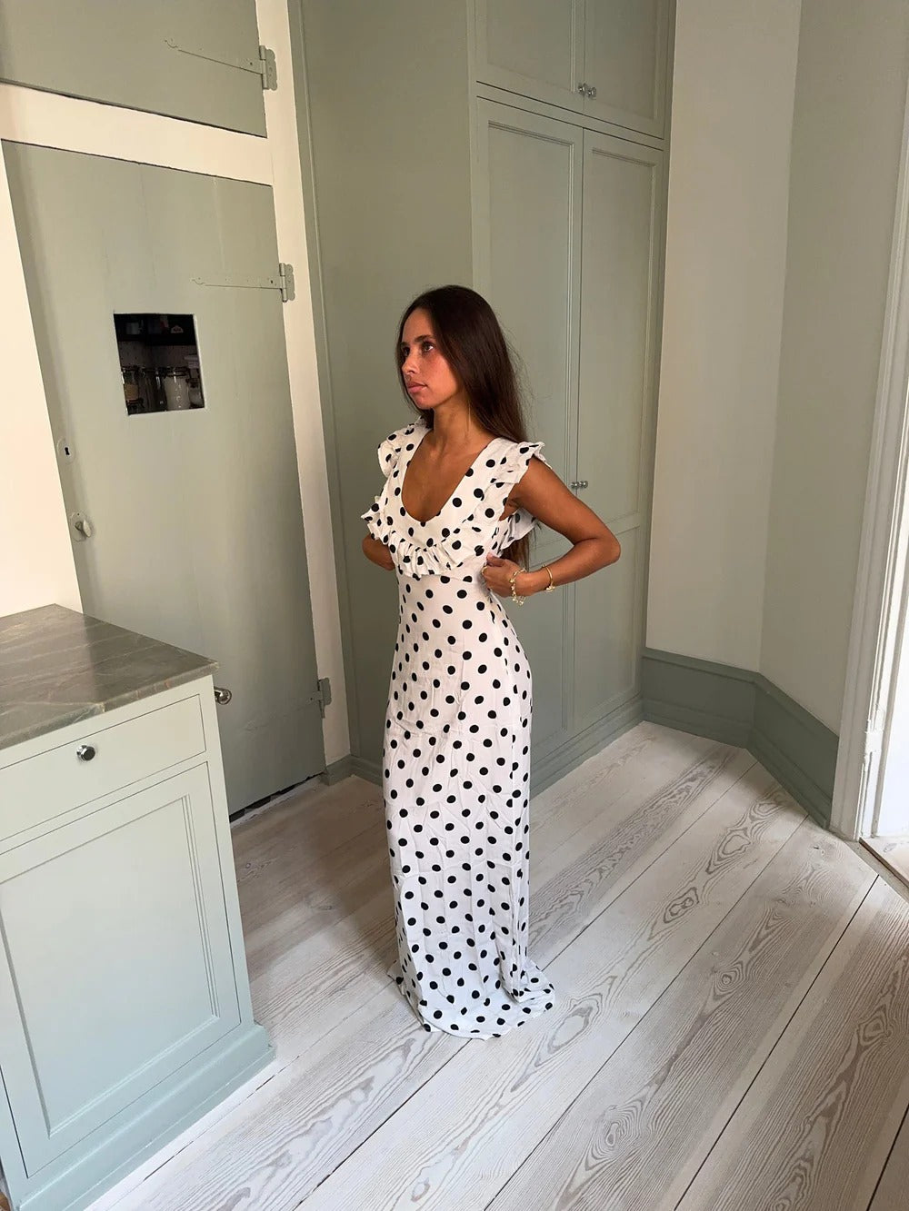 LUNA POLKA DOT MAXI DRESS