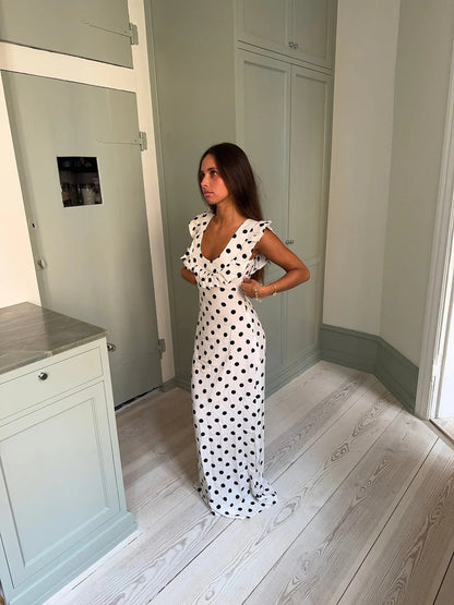 LUNA POLKA DOT MAXI DRESS