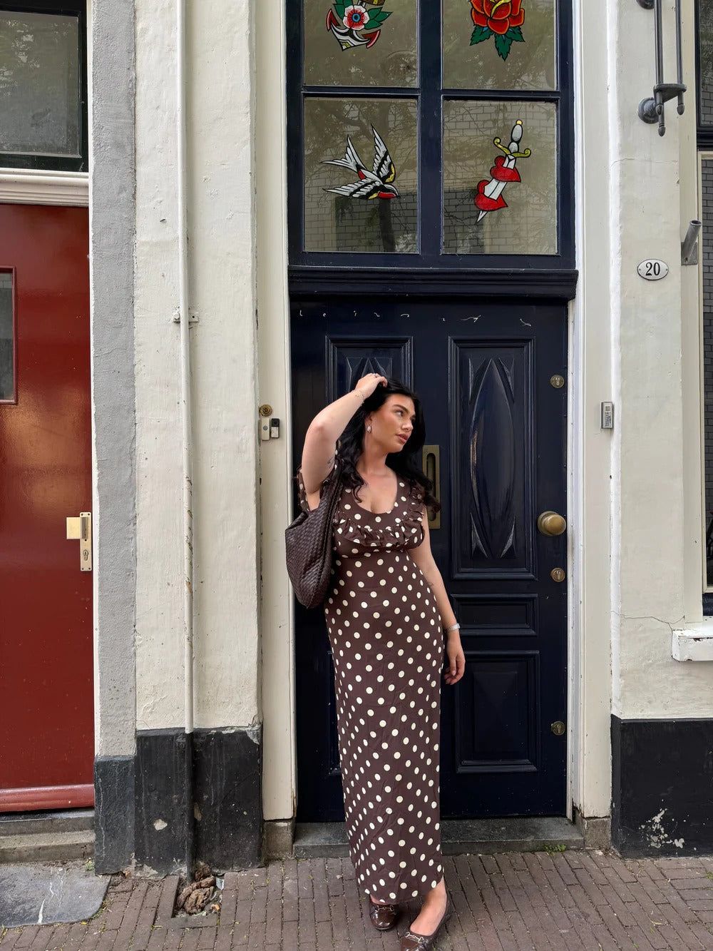 LUNA POLKA DOT MAXI DRESS