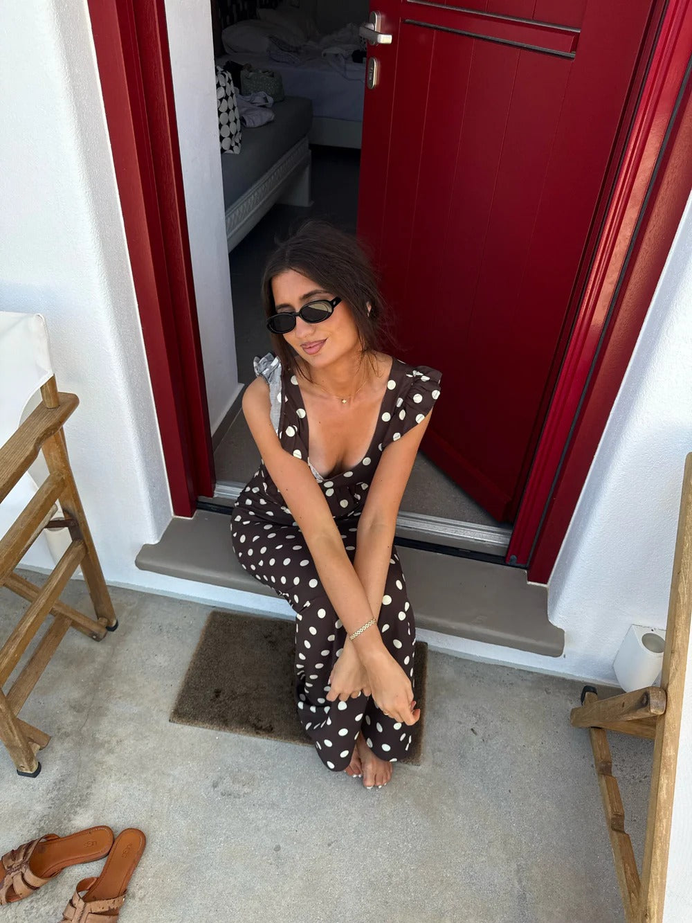 LUNA POLKA DOT MAXI DRESS