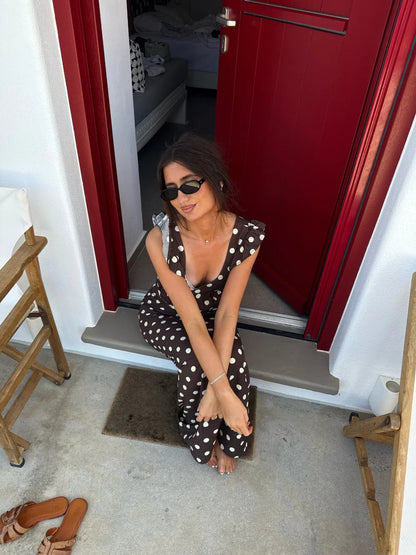 LUNA POLKA DOT MAXI DRESS