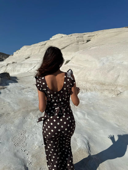 LUNA POLKA DOT MAXI DRESS