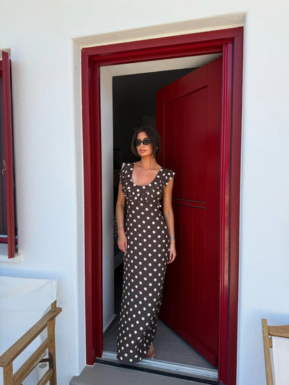 LUNA POLKA DOT MAXI DRESS