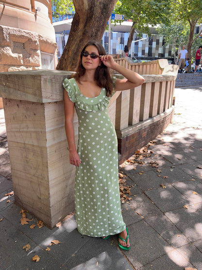 LUNA POLKA DOT MAXI DRESS