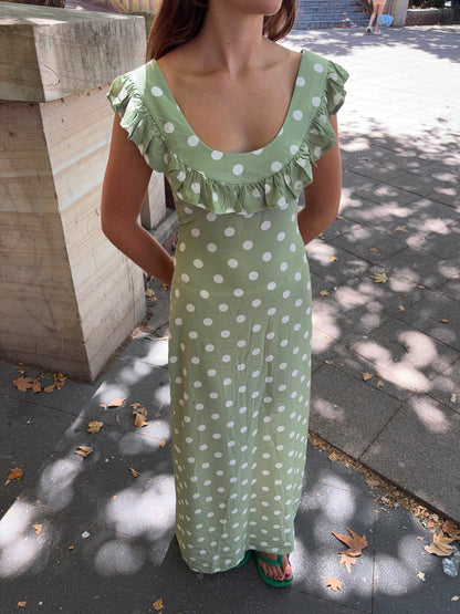 LUNA POLKA DOT MAXI DRESS