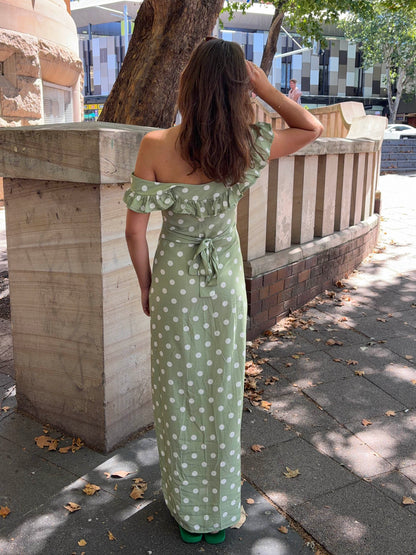 LUNA POLKA DOT MAXI DRESS