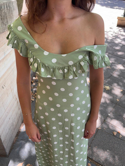 LUNA POLKA DOT MAXI DRESS