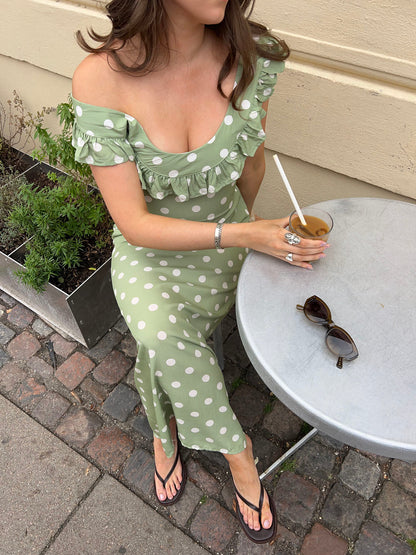 LUNA POLKA DOT MAXI DRESS