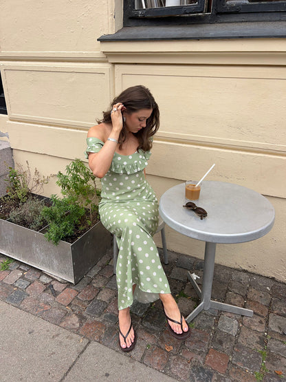 LUNA POLKA DOT MAXI DRESS