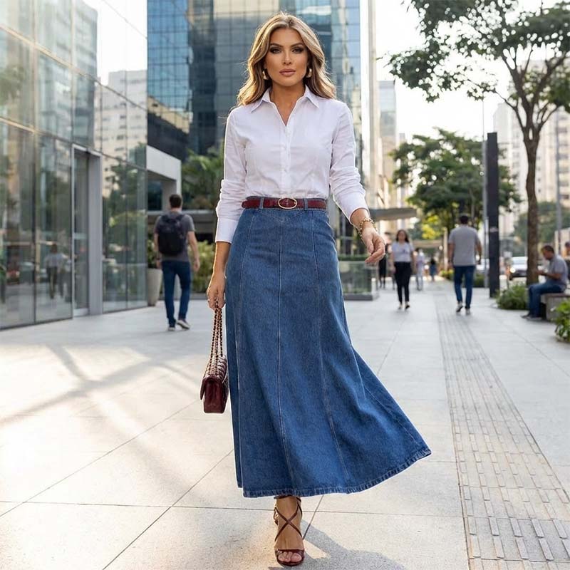 AURELIA DENIM MAXI SKIRT